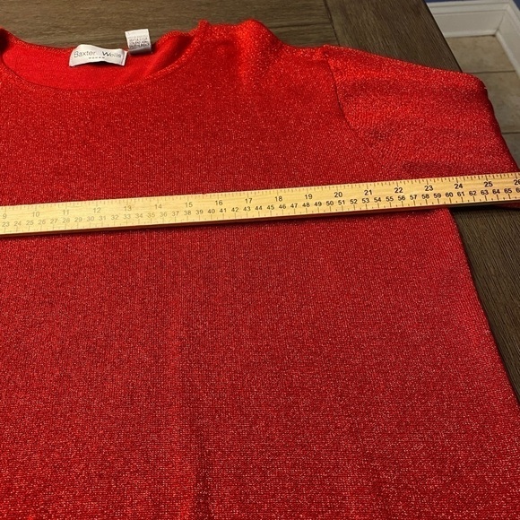 Baxter & Wells  Pull over 3/4 sleeve  Sweater Red Knit Acrylic
Plus size… - Picture 7 of 7